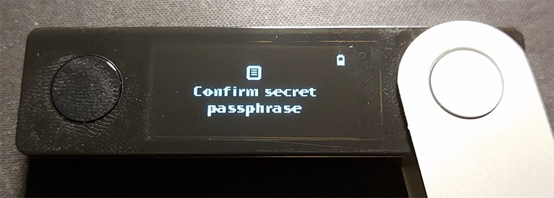 Enter a Passphrase