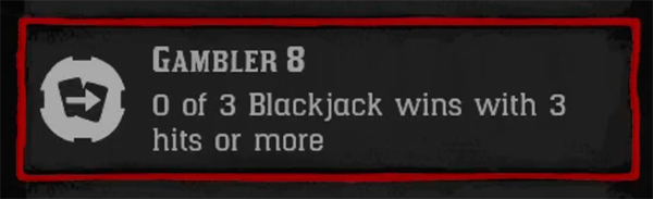 Win 3 hands of Blackjack with 3 hits or more