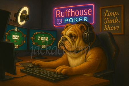 A Dog Streaming his Online Poker Session on Twitch