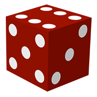 A die with 6 on top, 5 on the left, and 3 on the right